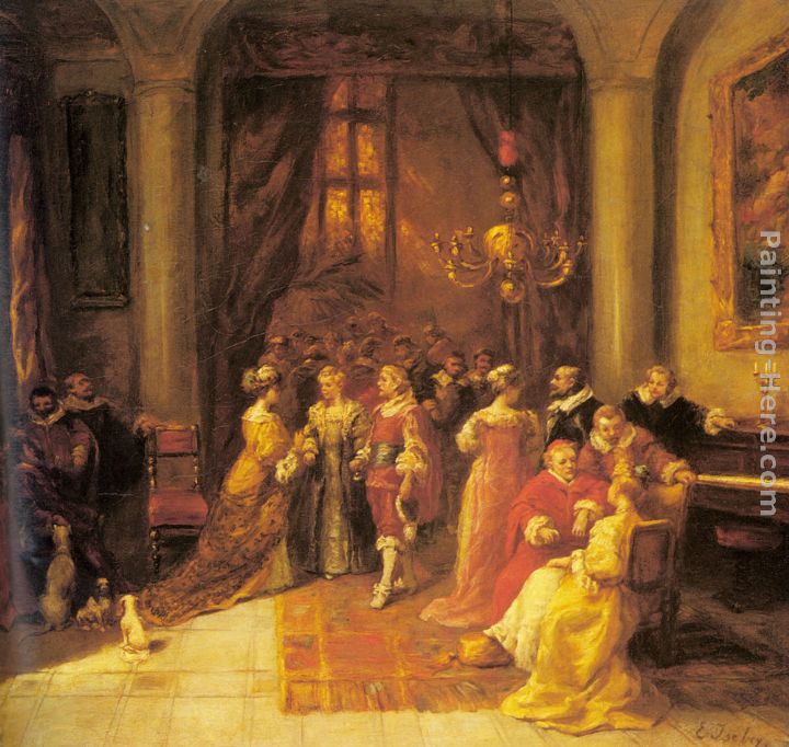 The Cardinal's Reception painting - Eugene Isabey The Cardinal's Reception art painting